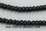 CJB09 16 inches 4*6mm rondelle natural jet gemstone beads wholesale