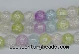 CKQ22 15.5 inches 8mm round dyed crackle quartz beads wholesale