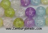 CKQ24 15.5 inches 12mm round dyed crackle quartz beads wholesale