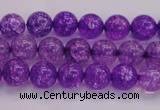 CKQ308 15.5 inches 6mm round dyed crackle quartz beads wholesale