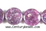 CKU04 15 inches 16mm coin purple kunzite beads wholesale