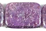 CKU14 15 inches 30*40mm rectangle purple kunzite beads wholesale