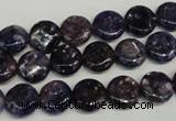 CKU35 15.5 inches 10mm flat round purple kunzite beads wholesale