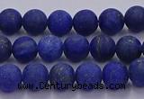 CLA70 15.5 inches 4mm round matte lapis lazuli beads wholesale