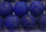 CLA76 15.5 inches 16mm round matte lapis lazuli beads wholesale