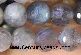 CLB1073 15.5 inches 8mm faceted round labradorite beads