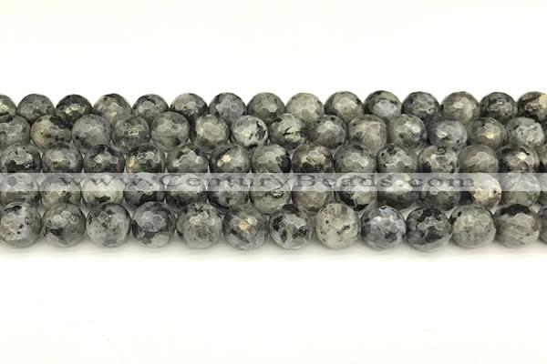 CLB1131 15 inches 8mm faceted round black labradorite beads