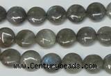 CLB149 15.5 inches 10mm flat round labradorite gemstone beads