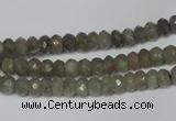 CLB178 15.5 inches 4*6mm faceted rondelle labradorite beads