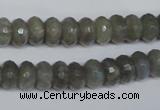 CLB180 15.5 inches 6*10mm faceted rondelle labradorite beads