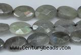 CLB187 15.5 inches 10*14mm faceted oval labradorite beads