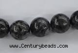 CLB355 15.5 inches 14mm round black labradorite beads wholesale