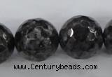 CLB367 15.5 inches 20mm faceted round black labradorite beads wholesale