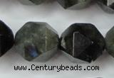 CLB456 15 inches 16mm faceted nuggets labradorite gemstone beads