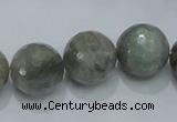 CLB52 15.5 inches 16mm faceted round labradorite gemstone beads