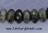 CLB57 15.5 inches 9*18mm faceted rondelle labradorite beads