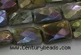 CLB697 15.5 inches 12*16mm faceted rectangle AB-color labradorite beads