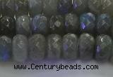 CLB774 15.5 inches 6*10mm faceted rondelle labradorite beads