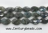 CLB798 20*28mm - 22*32mm faceted octagonal labradorite beads