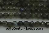 CLB900 15.5 inches 4mm faceted round labradorite gemstone beads