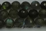 CLB902 15.5 inches 8mm faceted round labradorite gemstone beads