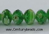 CLG62 15 inches 8*10mm faceted rondelle handmade lampwork beads