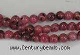 CLJ212 15.5 inches 6mm round dyed sesame jasper beads wholesale