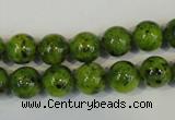 CLJ230 15.5 inches 10mm round dyed sesame jasper beads wholesale