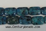 CLJ285 15.5 inches 10*14mm rectangle dyed sesame jasper beads wholesale