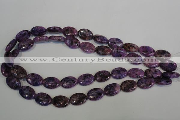 CLJ324 15.5 inches 13*18mm oval dyed sesame jasper beads wholesale