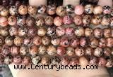 CLJ508 15.5 inches 4mm,6mm,8mm,10mm & 12mm round sesame jasper beads