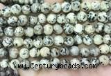 CLJ552 15.5 inches 6mm,8mm,10mm & 12mm faceted round sesame jasper beads