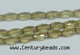 CLQ09 15.5 inches 8*16mm faceted rice natural lemon quartz beads