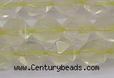 CLQ314 15.5 inches 12mm faceted nuggets lemon quartz beads