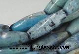 CLR08 16 inches 10*30mm rice larimar gemstone beads wholesale