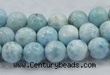 CLR17 15.5 inches 10mm round grade A natural larimar gemstone beads