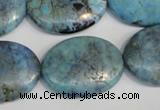 CLR216 15.5 inches 22*30mm oval larimar gemstone beads