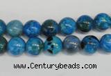 CLR302 15.5 inches 8mm round dyed larimar gemstone beads