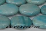 CLR375 15.5 inches 15*20mm oval dyed larimar gemstone beads