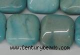 CLR385 15.5 inches 20*20mm square dyed larimar gemstone beads