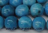 CLR405 15.5 inches 14mm round dyed larimar gemstone beads