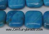 CLR434 15.5 inches 18*18mm square dyed larimar gemstone beads