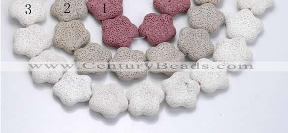 CLV12 14 inches 7*27mm star natural lava loose beads wholesale