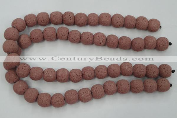 CLV363 15.5 inches 16mm ball dyed lava beads wholesale