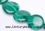 CMA07 15.5 inches 16mm coin imitate malachite beads Wholesale