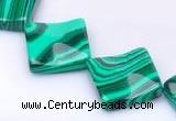 CMA09 15.5 inches 22mm rhombus imitate malachite beads Wholesale