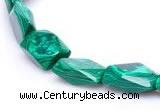 CMA23 8*14mm faceted oval imitate malachite beads Wholesale