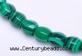 CMA24 8*10mm faceted drum imitate malachite beads Wholesale