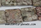 CMB22 15.5 inches 20*20mm square natural medical stone beads