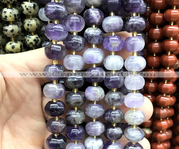 CME401 15 inches 8*12mm pumpkin dogtooth amethyst beads wholesale